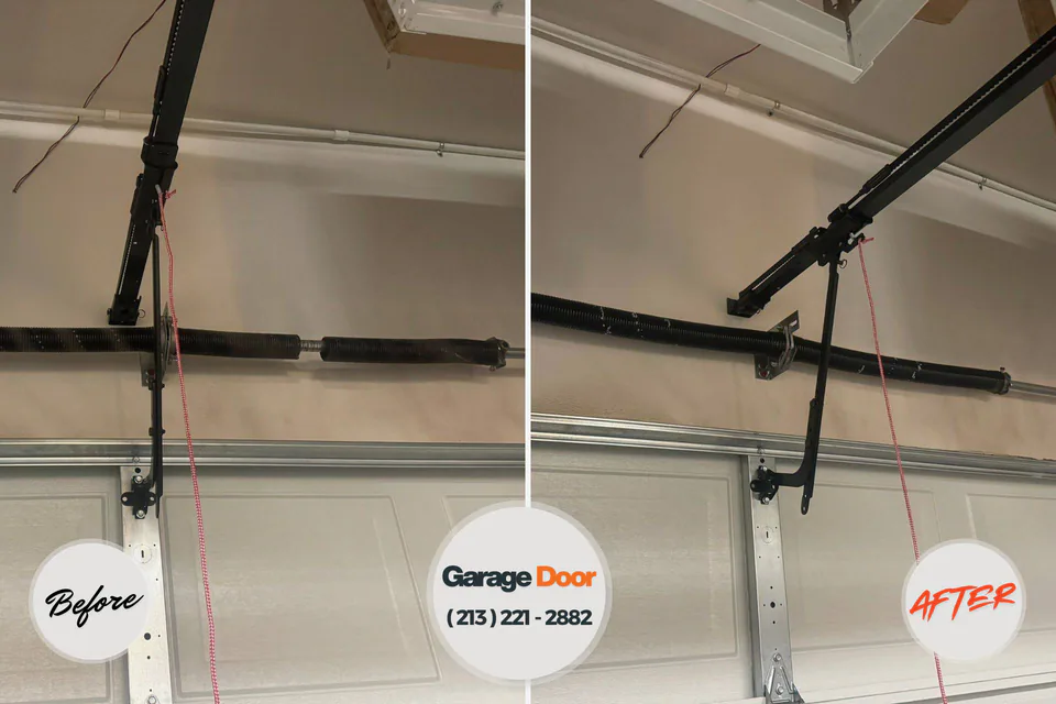 Before and after: garage door repair Kiawah Island, SC